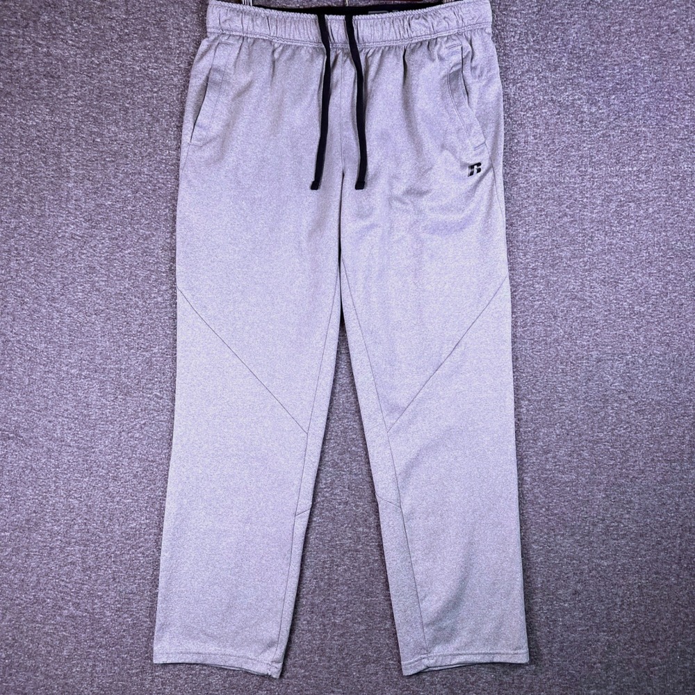 Russell Joggers Mens L Gray‎ Dri-Power 360 Athletic Lounge Track Pants Running